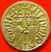 An Armenian-inscribed golden coin of King Hethum I.