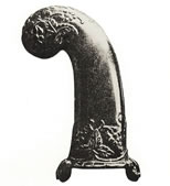 Nephrite-incrusted and Armenian-inscribed hilt of Grand Prince Hasan Jalal Vahtangian’s personal dagger.