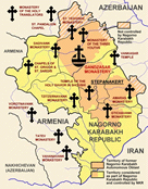 Medieval Armenian ecclesiastical monuments in and around the Nagorno-Karabakh Republic.