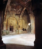 The Gandzasar Monastery: interior of the gavit.
